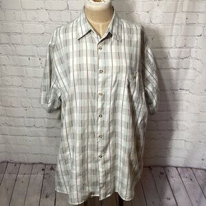 Vintage Bay Hill Classics Plaid Short Sleeve button up shirt Size XL